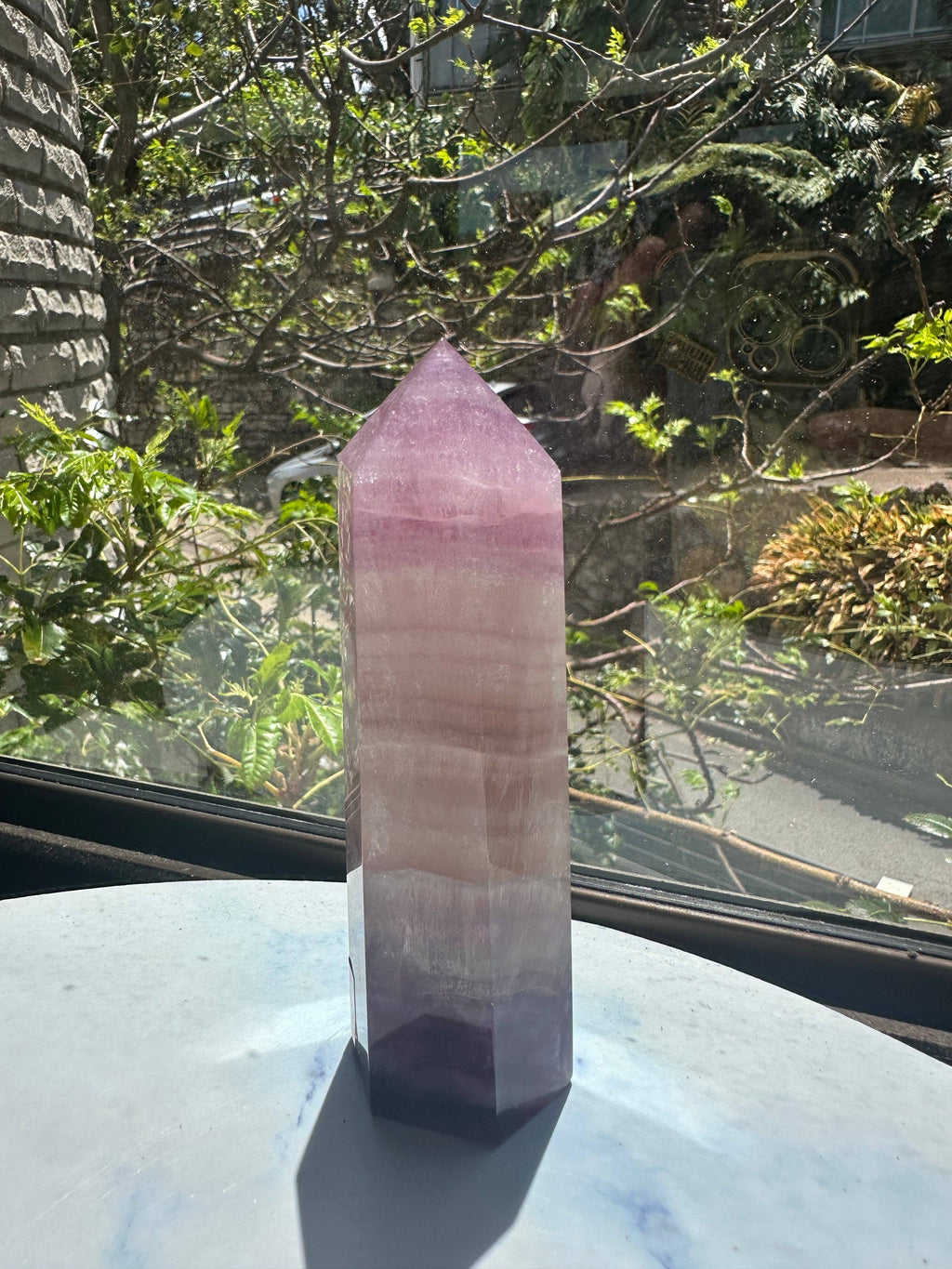 Moon Rituals - Large Purple Fluorite Tower | Genuine Brazilian Rainbow Fluorite Generator for Focus & Spiritual Protection #4