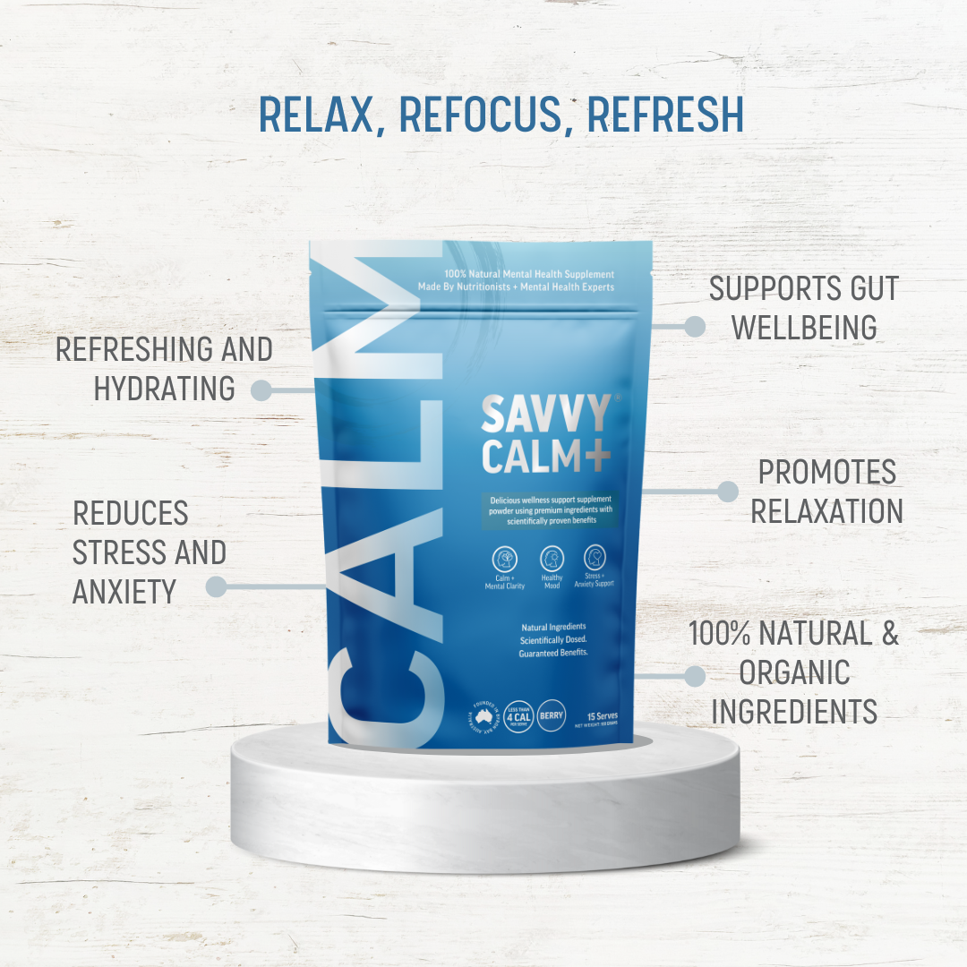 SAVVY BEVERAGES - Functional Calm+ Water - Mental Health Supplement: The Calmest Fortnight