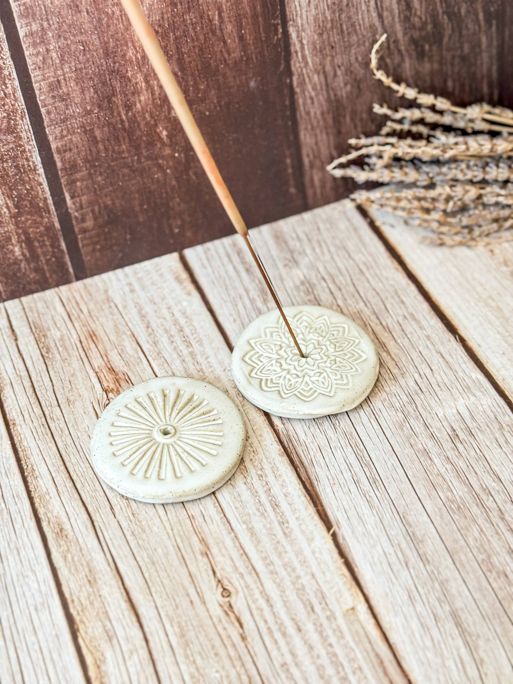 Wolf and Clay Pty Ltd - Handmade Ceramic Incense Holder: Sun