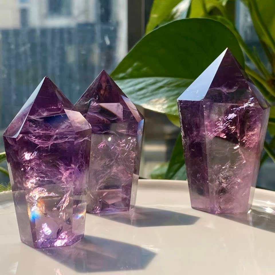Moon Rituals - AAAA Grade Uruguay Amethyst Tower | Deep Purple Natural Crystal Generator: 35-50g