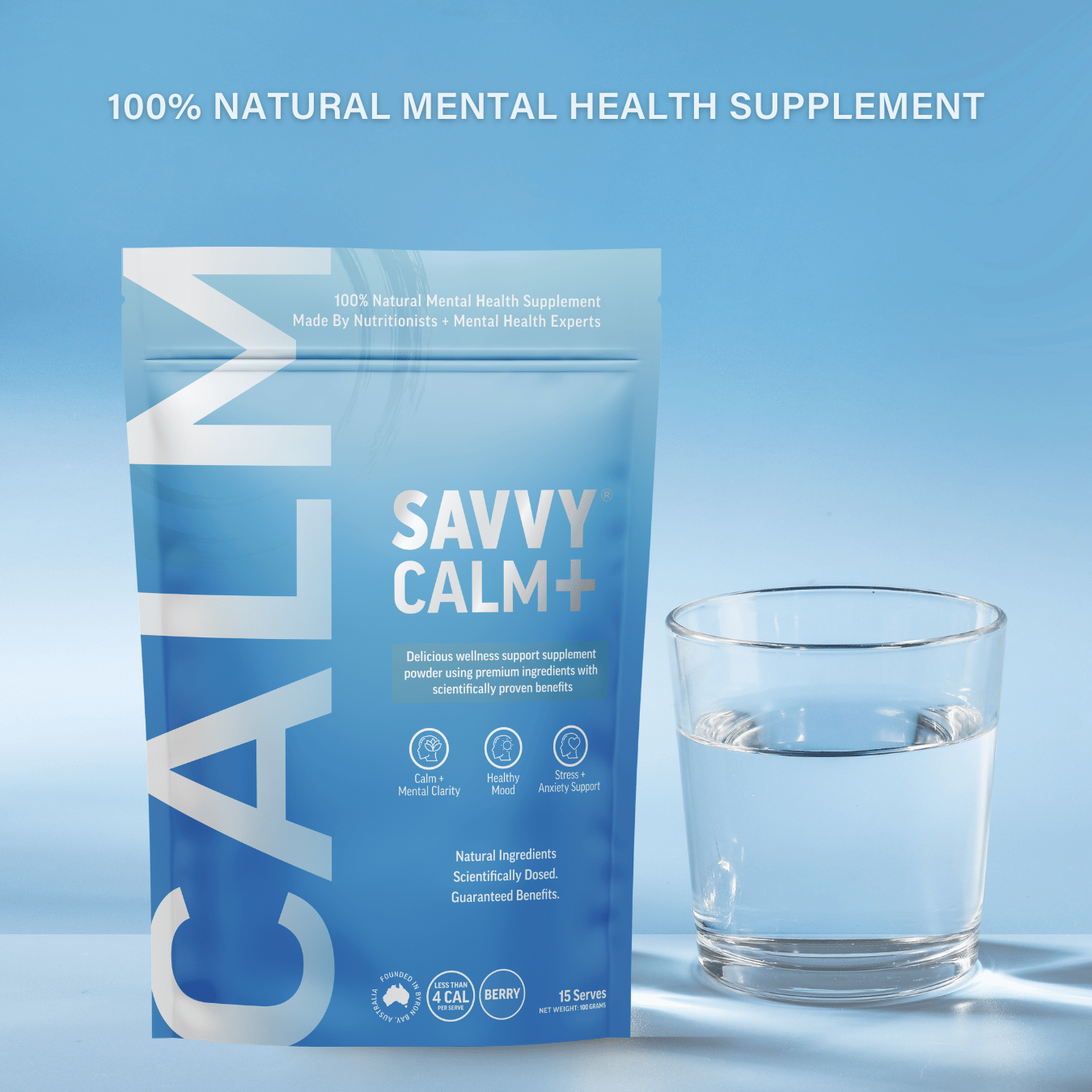 SAVVY BEVERAGES - Functional Calm+ Water - Mental Health Supplement: The Calmest Fortnight