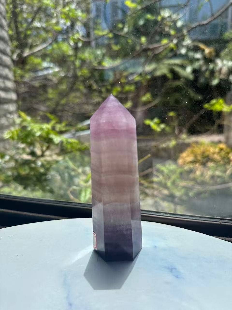 Moon Rituals - Large Purple Fluorite Tower | Genuine Brazilian Rainbow Fluorite Generator for Focus & Spiritual Protection #4