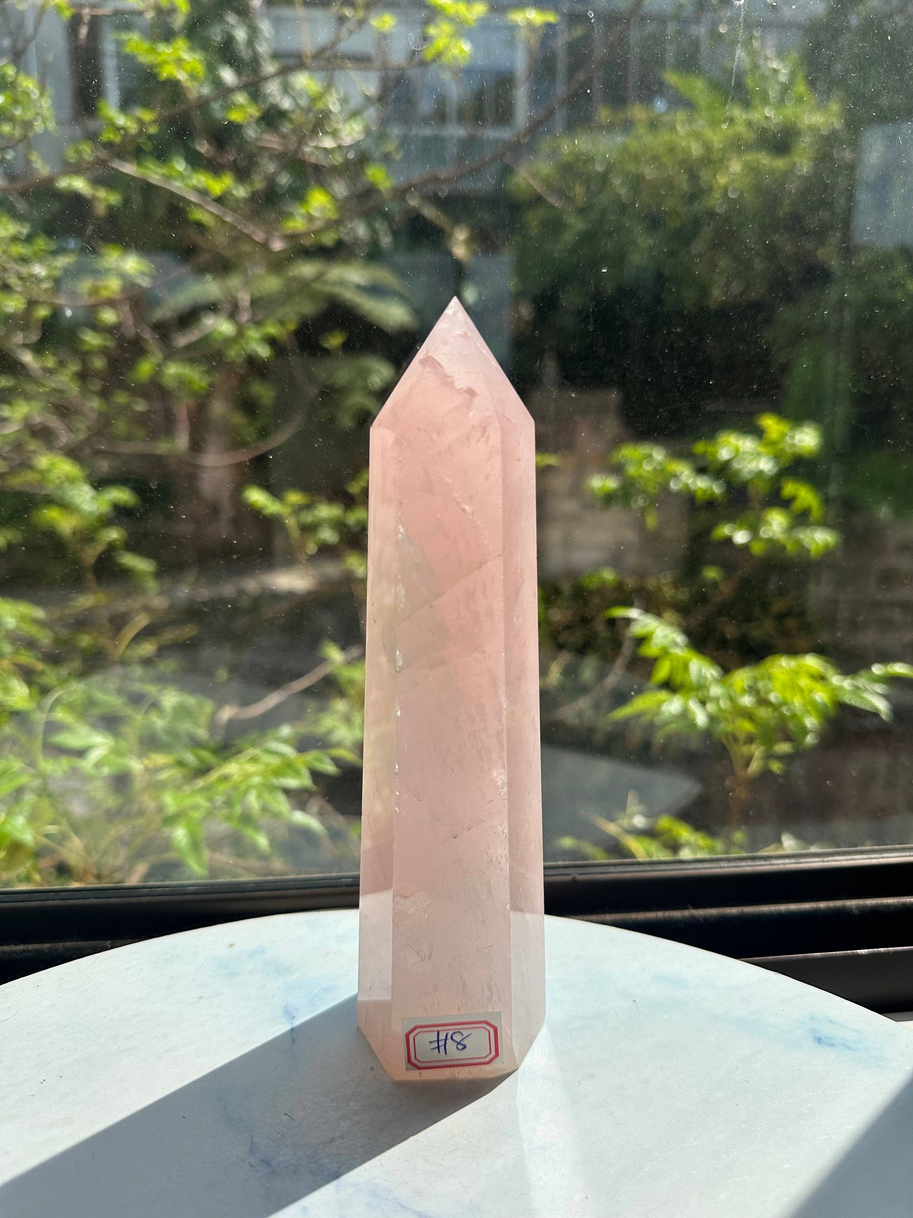 Moon Rituals - Large Rose Quartz Tower | Natural Pink Crystal Point for Love & Healing #8