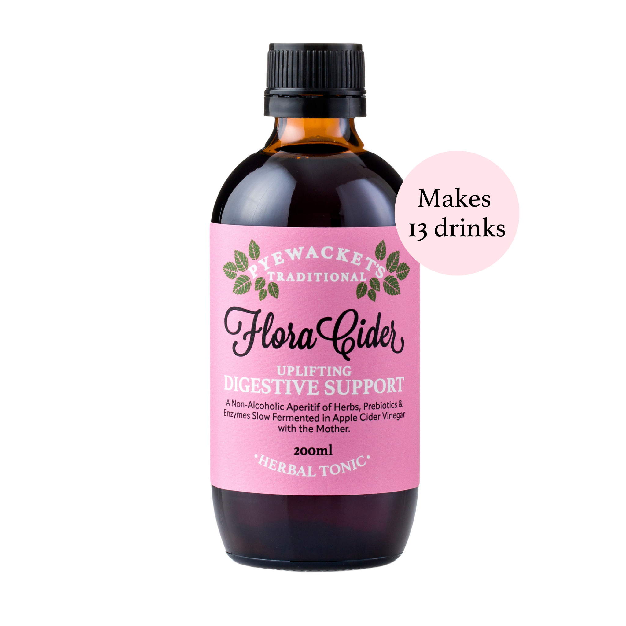 Pyewackets Traditional - Flora Cider Digestive Tonic: 200ml