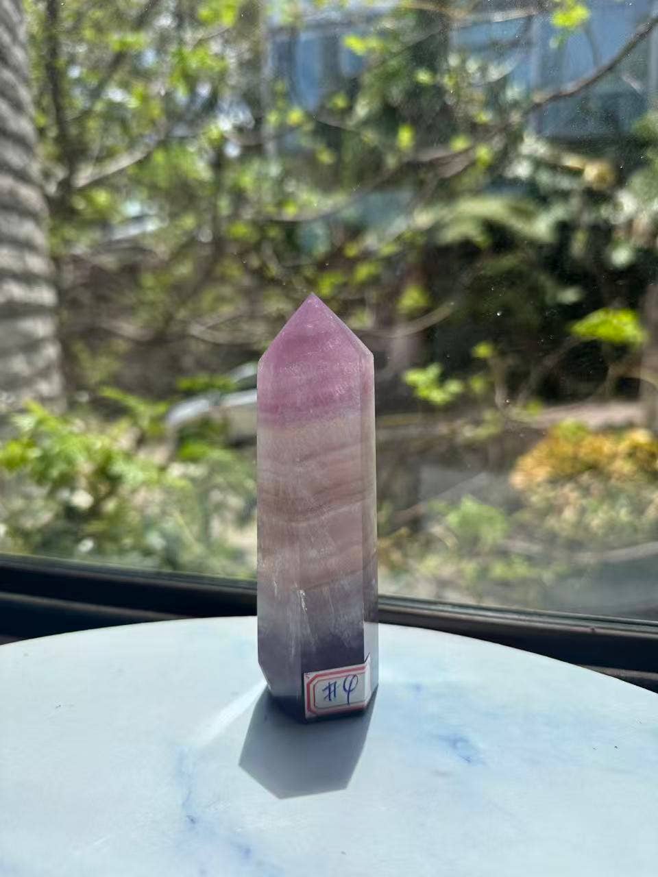 Moon Rituals - Large Purple Fluorite Tower | Genuine Brazilian Rainbow Fluorite Generator for Focus & Spiritual Protection #4