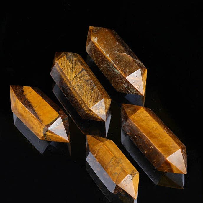Moon Rituals - Energizing Tiger's Eye Double Terminated Point Tower Generator - Meditation