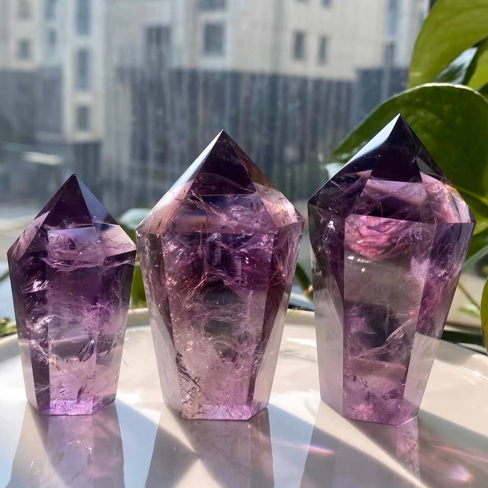 Moon Rituals - AAAA Grade Uruguay Amethyst Tower | Deep Purple Natural Crystal Generator: 35-50g